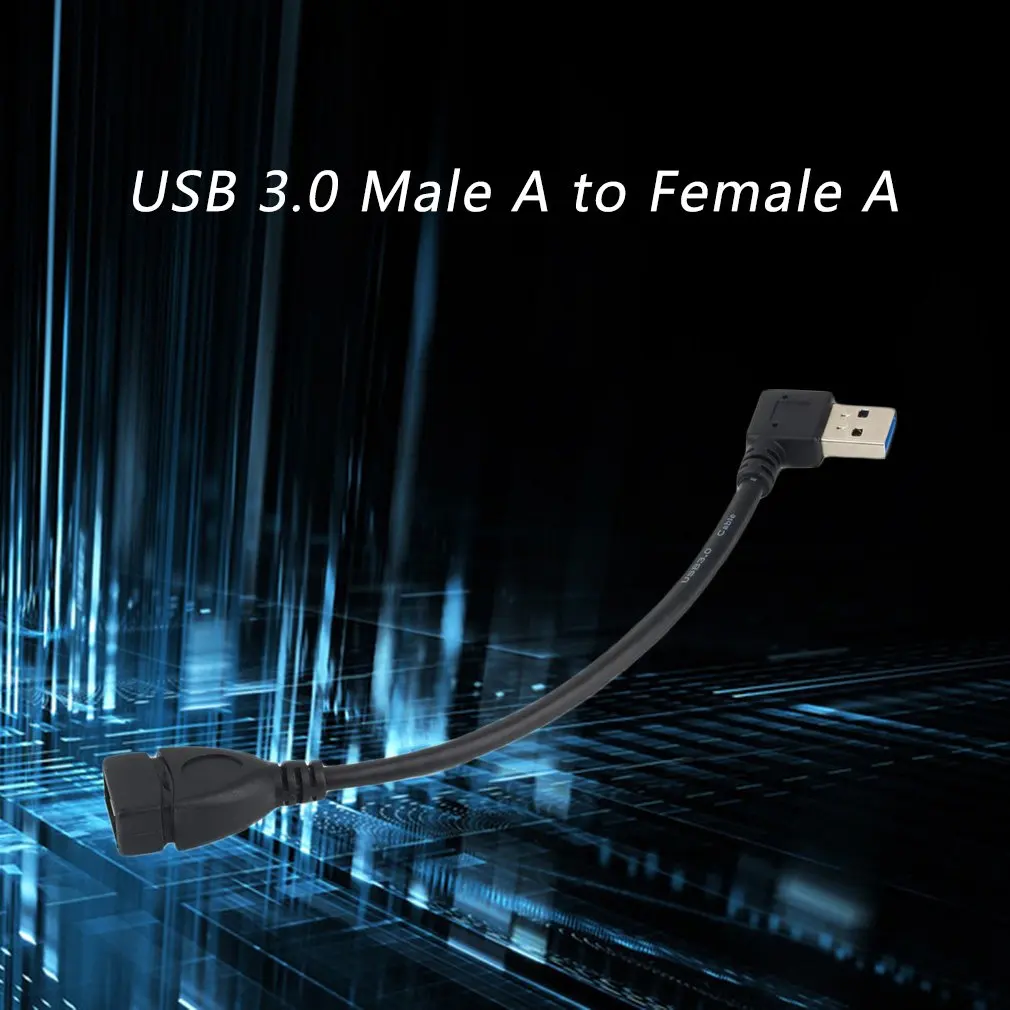 Universal 25cm USB Extension Cable 3.0 Male A to Female 90 Degree Data Sync Cord Wire Adapter Wholesale | Электроника