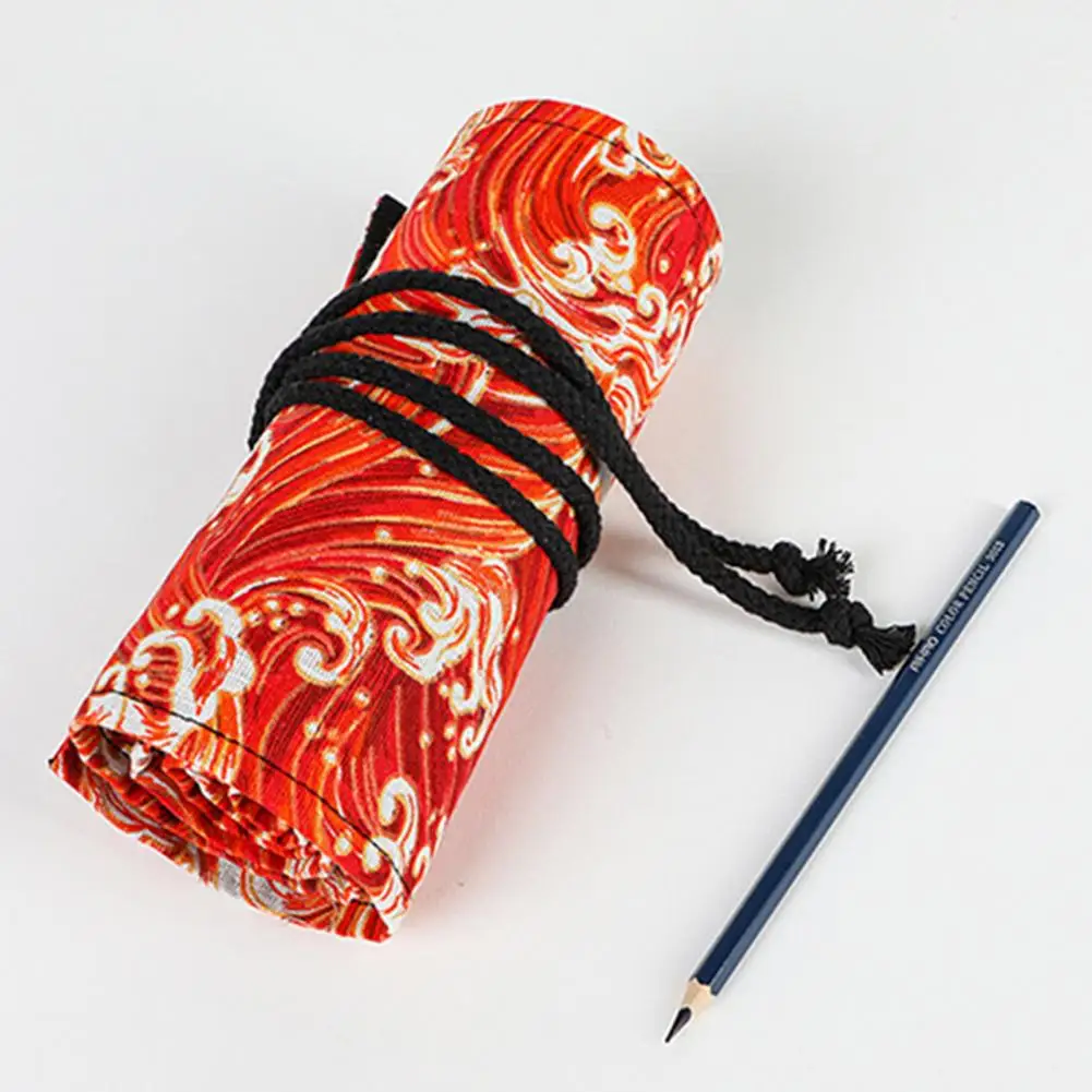 

12/24/36/48 Holes Multi-color Large Capacity Canvas Pencil Case Storage Pouch