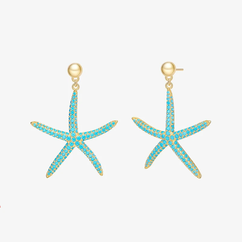 Богемные серьги в виде морской звезды для женщин новые трендовые висячие с