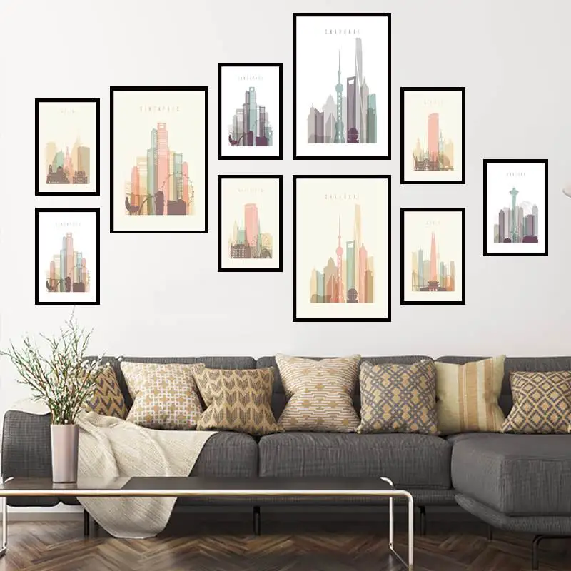 

Seattle skyline Seattle Seattle poster Seattle city Travel poster Travel gifts Canvas Art for Home Decor