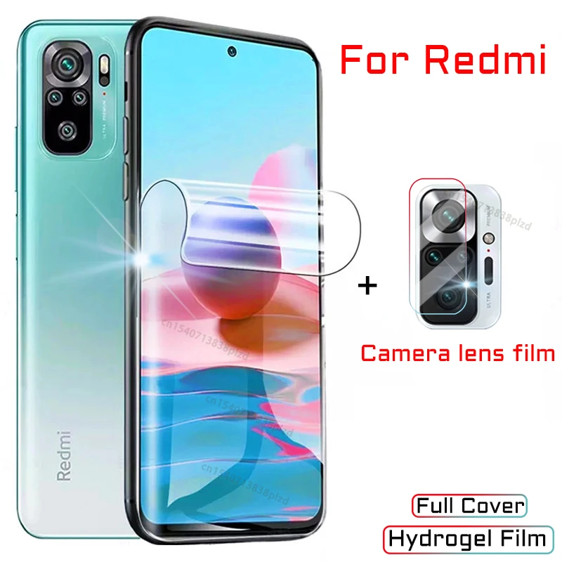 Гидрогель пленка для Xiaomi Redmi Примечание 10 NOTE10 Pro 9 9S экран протектор 8 T 8T 7 9A 9C 8A 7A Max