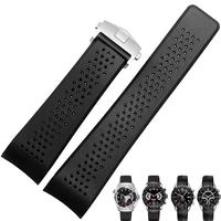 watch bracelet for tag heuer grand carrera aquaracer soft silicone wristband men strap watch accessories rubber watch band chain