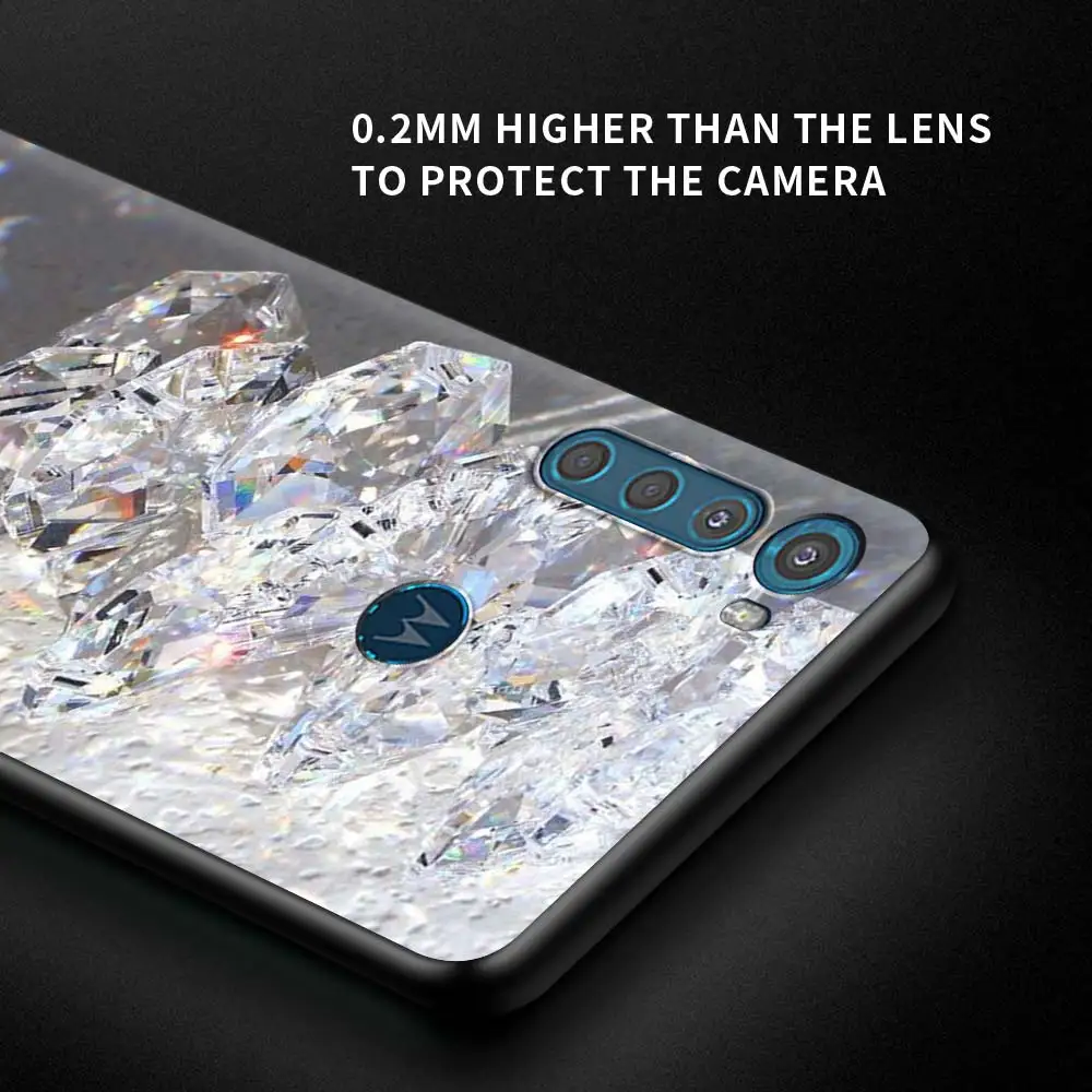 

Crystal Diamond Silicone Phone Case for Moto G9 Play G9 Plus G8 Power Lite E6s G10 G30 One Fusion+ G Stylus Soft Coque Cover Bag