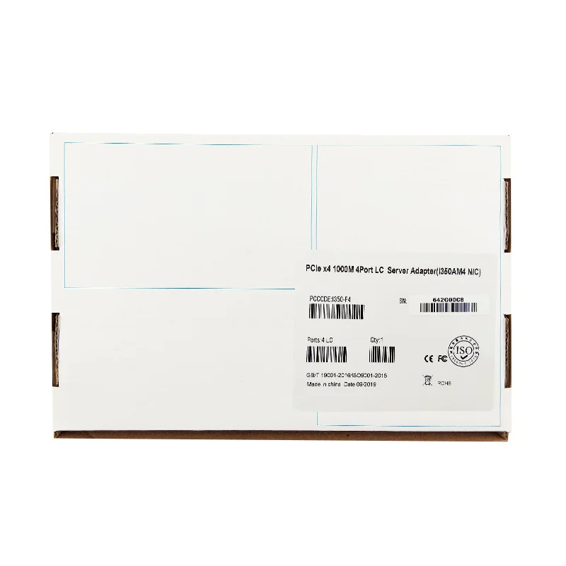 I350-F4 1000M Intel I350AM4 SFP+, 4 порта PCIe2.1 X4 сетевой адаптер Lan Карта