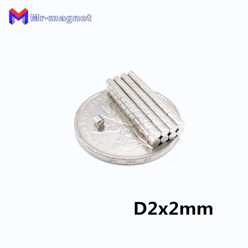 

Супермощные неодимовые магниты N35 D2x2, D2 * 2, 1000 шт.
