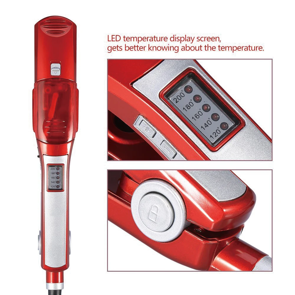 Выпрямитель для волос с паром Электрический утюжок керамической пластиной