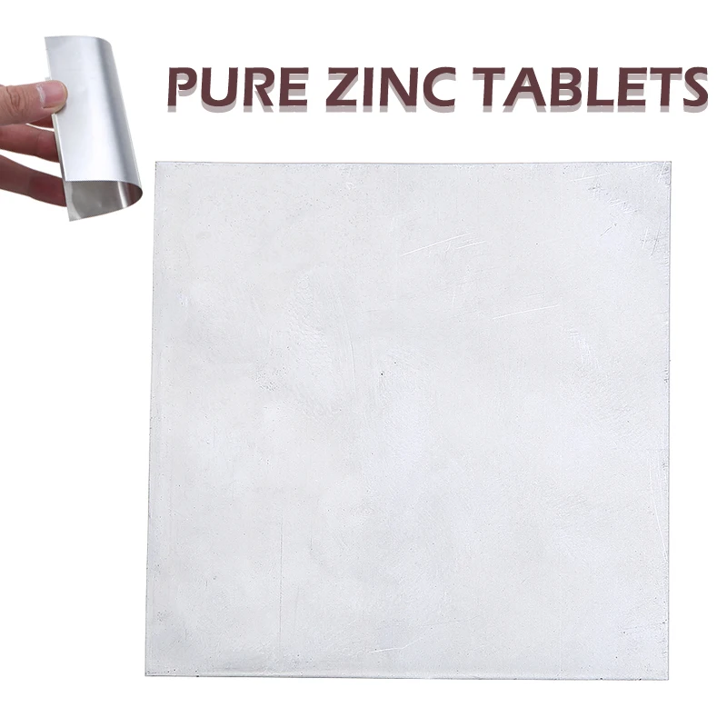 

1Pcs 100mmx100mmx0.2mm High Purity 99.9% Pure Zinc Zn Sheet Plate For Science Lab For Industy Tools