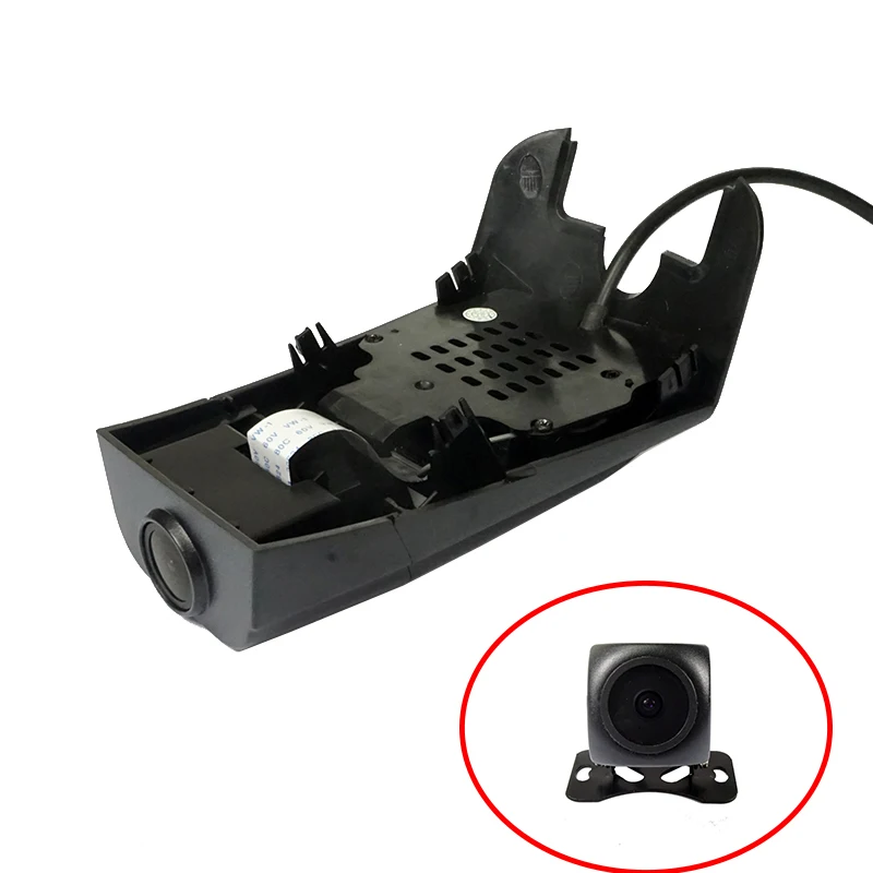 dual lens Для Volvo XC40 T4 Автомобильный видеорегистратор 1080P Novatek 96658 Wifi DVR видеорегистратор дополнительная двойная камера - Название цвета: dual lens