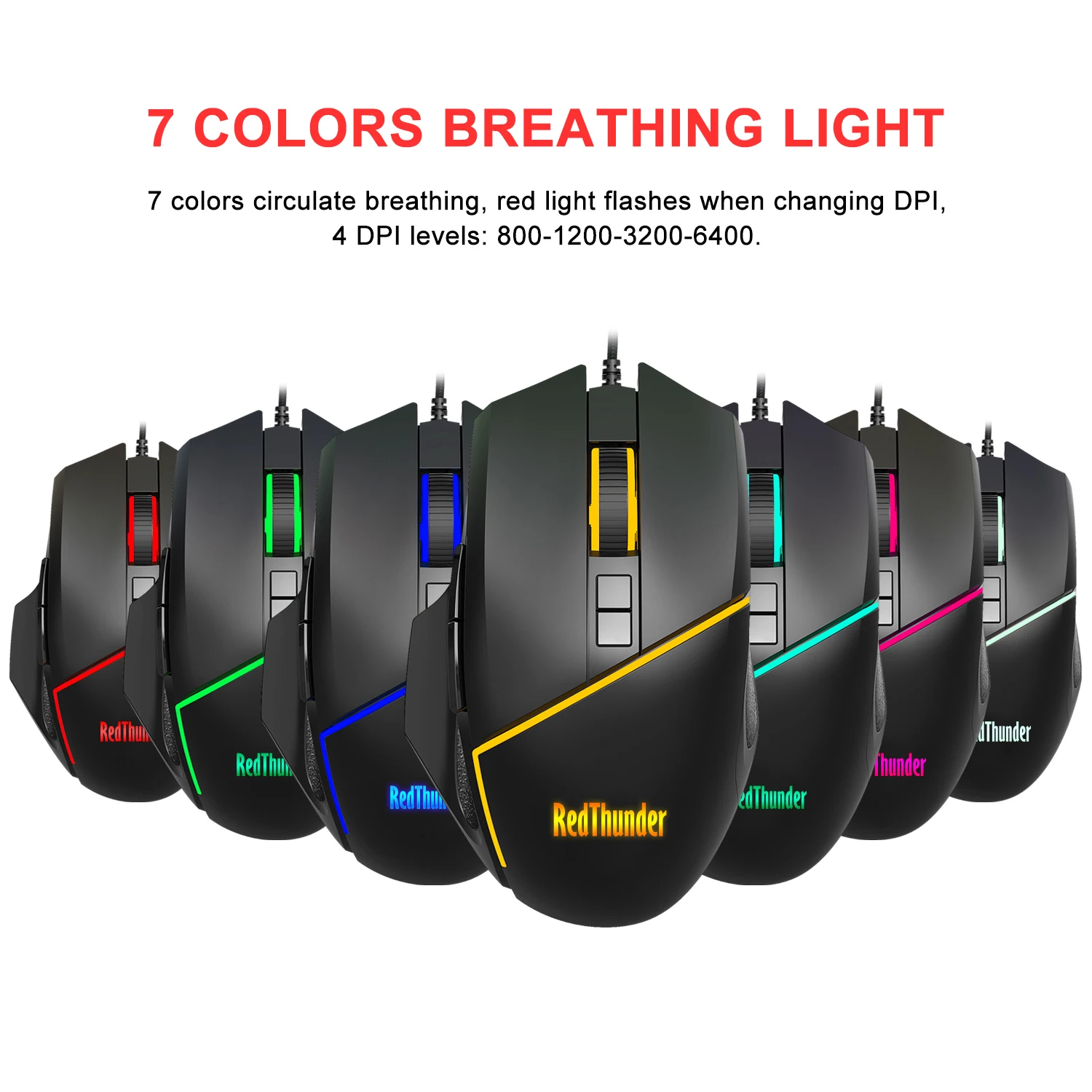 Комбинированная игровая клавиатура и мышь RedThunder K900 с RGB-подсветкой металлическая