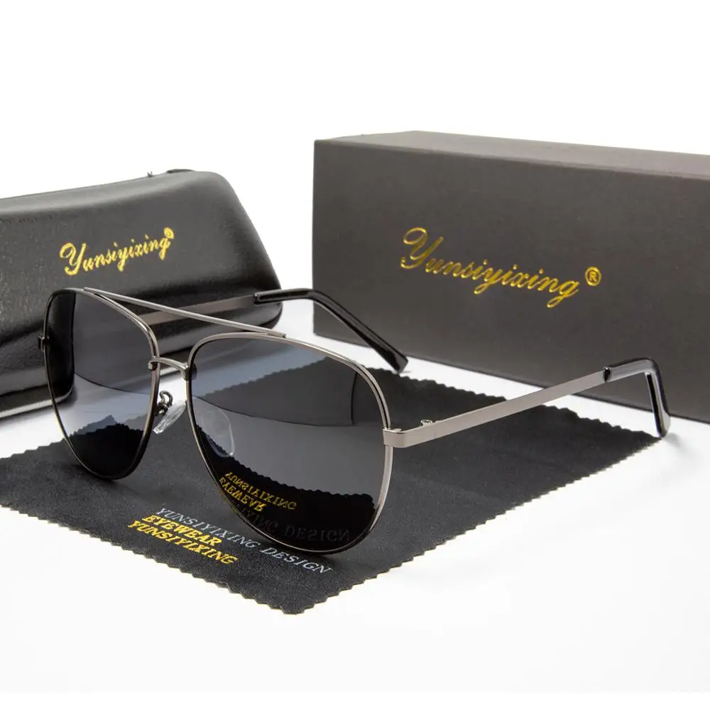 

Солнцезащитные очки-авиаторы YSYX YS6065 для мужчин и женщин, брендовые винтажные солнечные очки в матовой оправе, для рыбалки