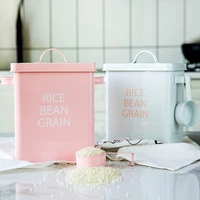 6l rice flour bucket dispenser box moisture proof grain powder boxes storage dog cat food grain rice basket container