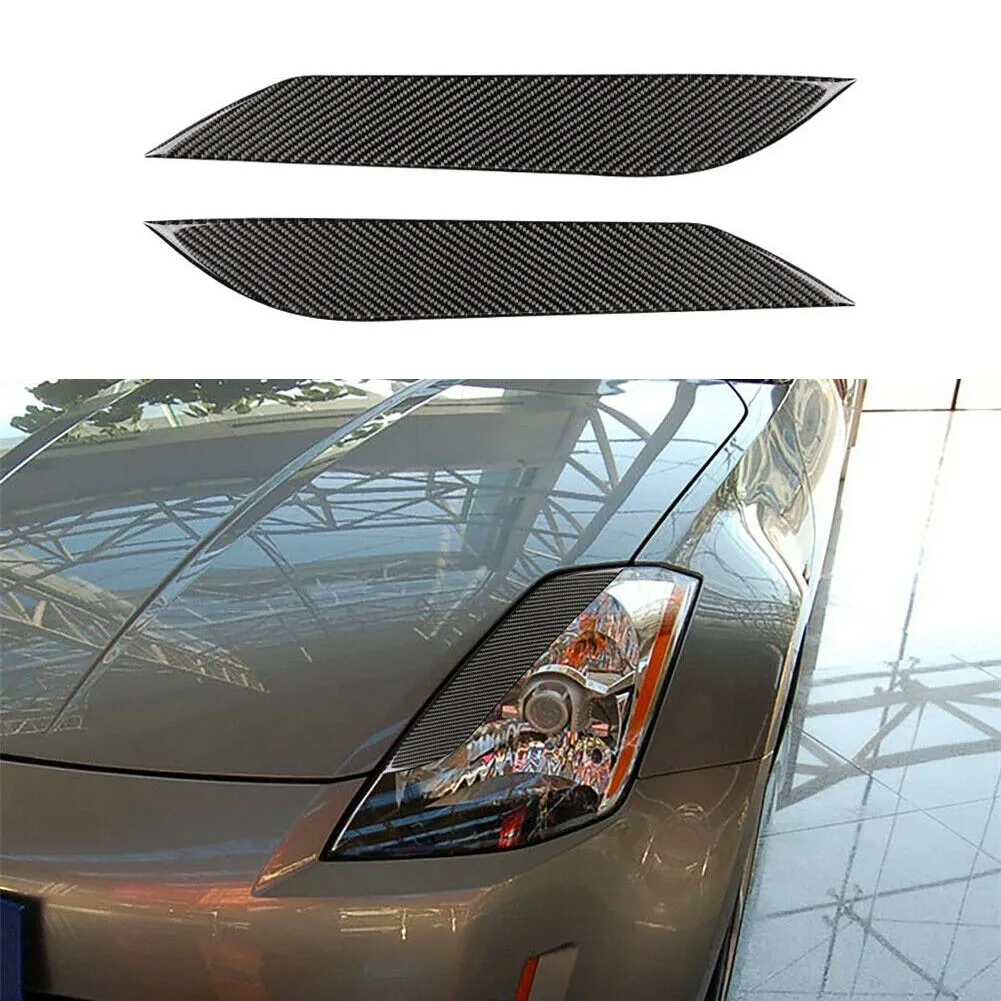 

2 шт., сменные накладки на передние фары для Nissan 350Z 2003-09