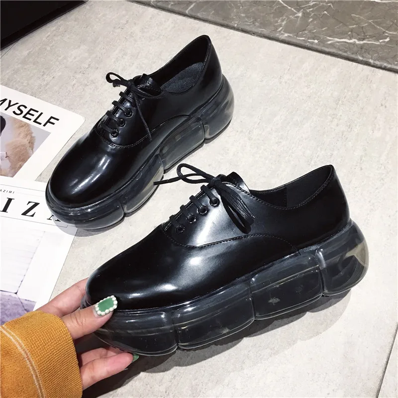 2019 дизайнерские женские комфортные Туфли с круглым носком туфли на толстой