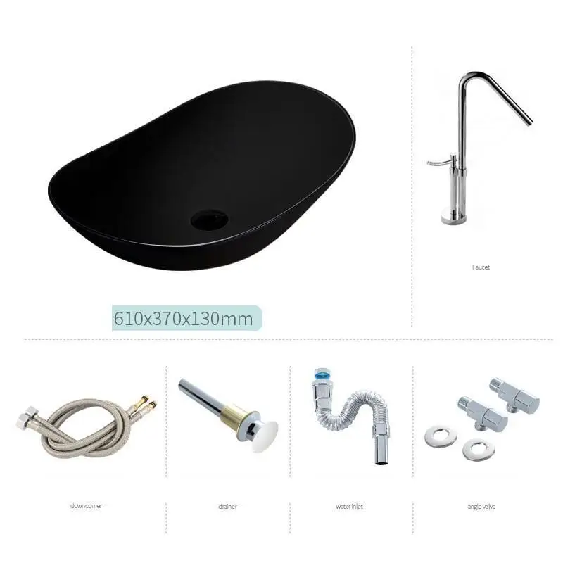 Lavatorio чаша де Appoggio Куба Para Black Umywalka Evier Lavandino Bagno Waschtisch раковина для ванной комнаты Lavabo Pia Banheiro - Цвет: MODEL L