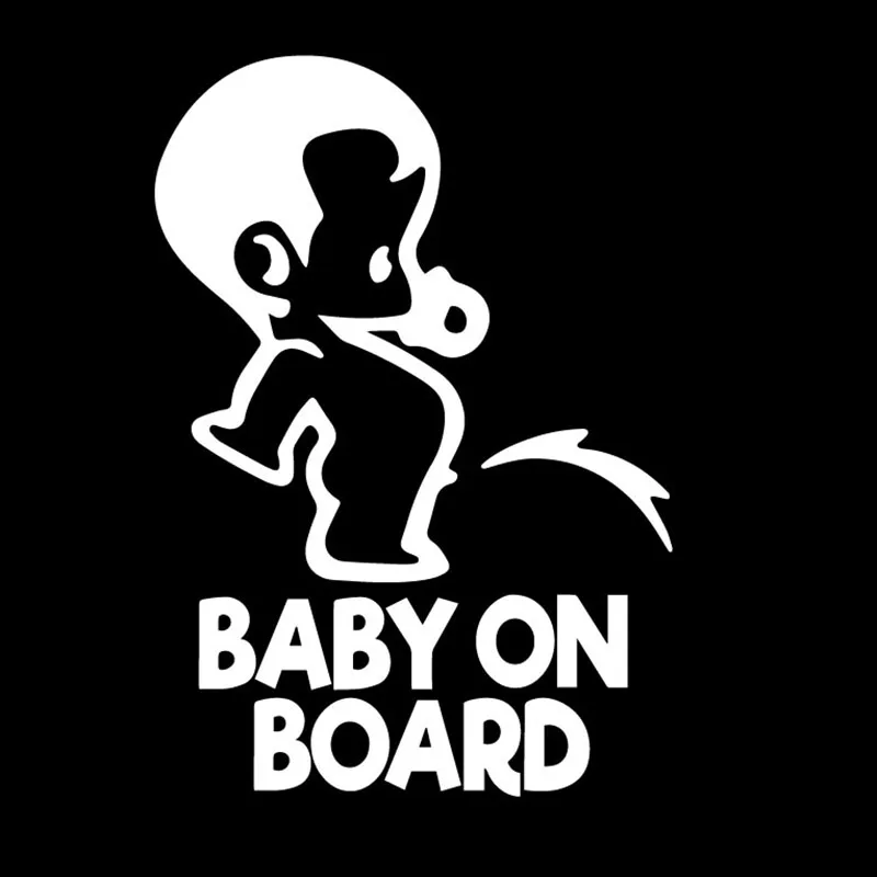 

11.1X15.9CM Funny Vinyl Decal BABY ON BOARD Rear Windshield Warning Decoration Car Sticker