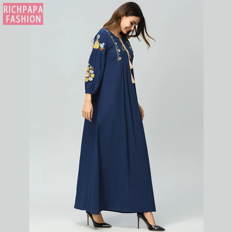 Vestido 2018 ОАЭ Abaya Кафтан Дубай Бангладеш Турция женское платье для мусульманской