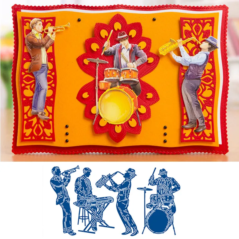 Барабанный набор мужские металлические штампы для резки сделай сам скрапбукинг