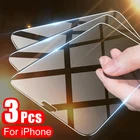 Защитное стекло 9H для iPhone 11 Pro, X, XR, XS Max, 12, 7, 8, 6, 6s Plus, 5, 5s, SE, 3 шт.