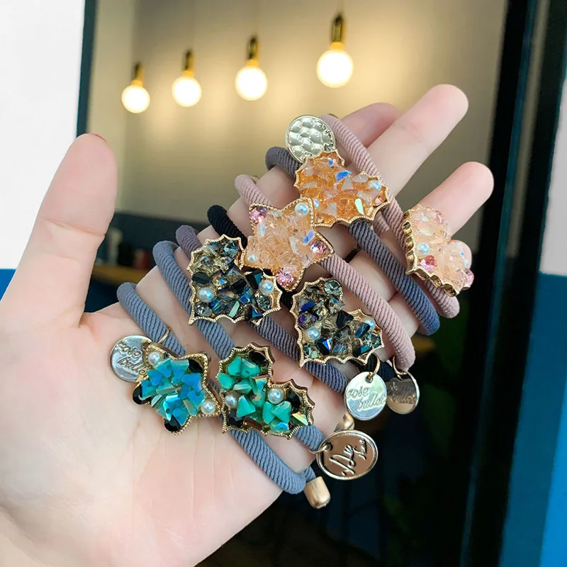 Новинка 2019 завязка стразы для волос с камнями головной убор Цветочная повязка на