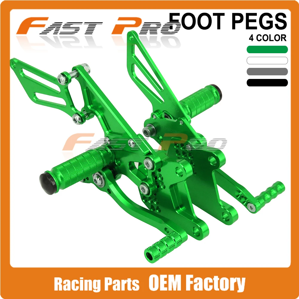 CNC мотоциклетные Регулируемые заготовки подножки педали для KAWASAKI ZX10R ZX 10R 2006 2007 2008