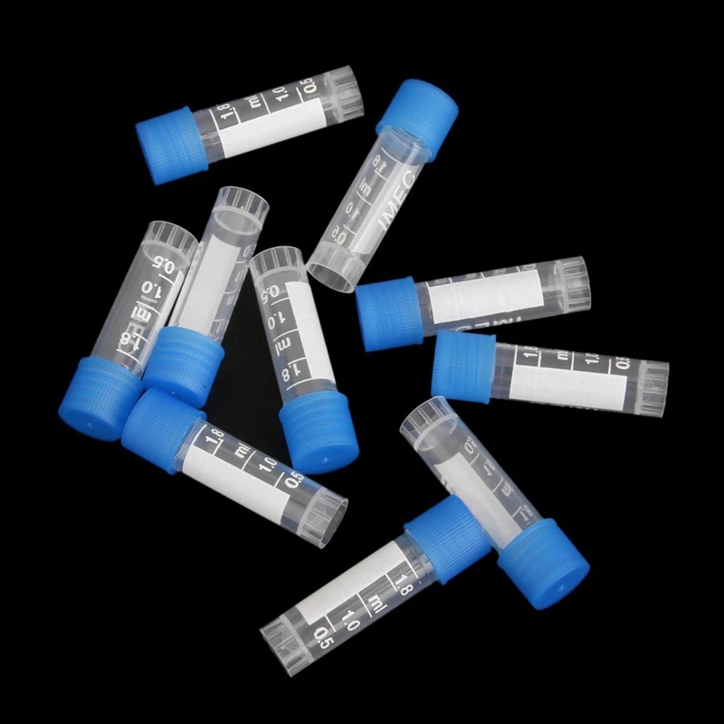 

10 pcs 1.8 ml Plastic Graduated Cryo tubes Test Tube Sample
