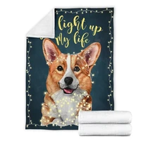 you light up my life corgi dog fleece blanket dog printed wearable blanket adultskids fleece blanket sherpa blanket