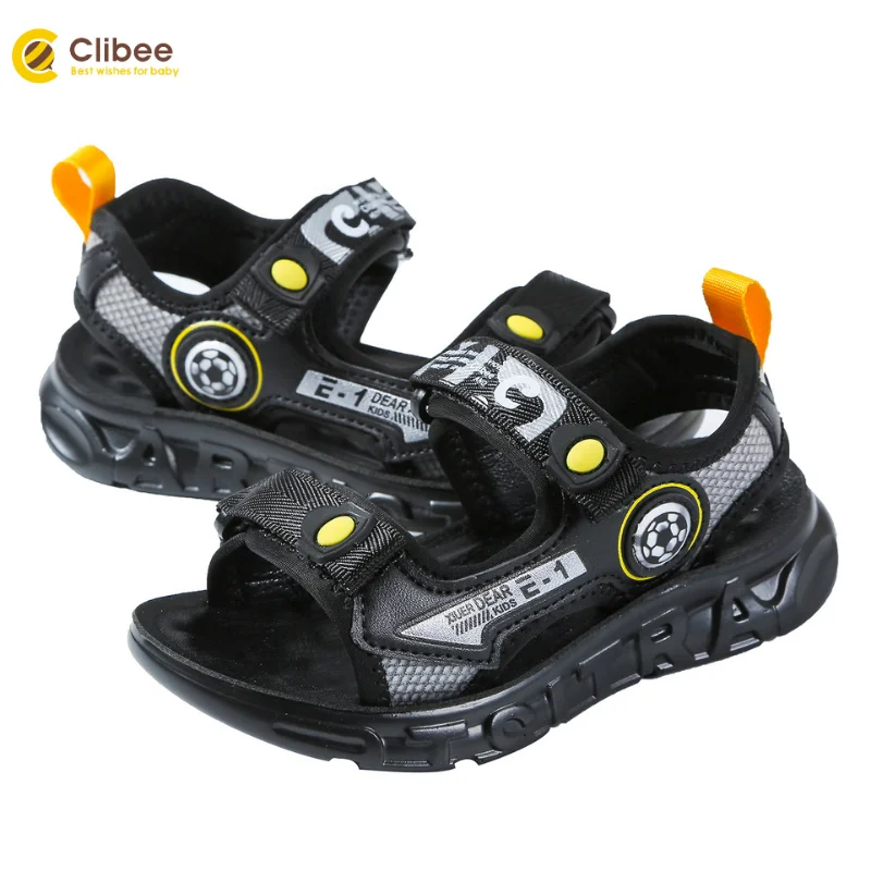 

Детские сандалии Clibee для мальчиков, модные повседневные спортивные летние пляжные босоножки, нескользящая и легкая спортивная обувь, 26-37