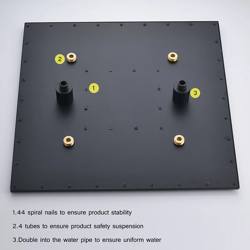 Насадка для душа с дождевой насадкой 20 дюймов матовый черный большой верхний душ
