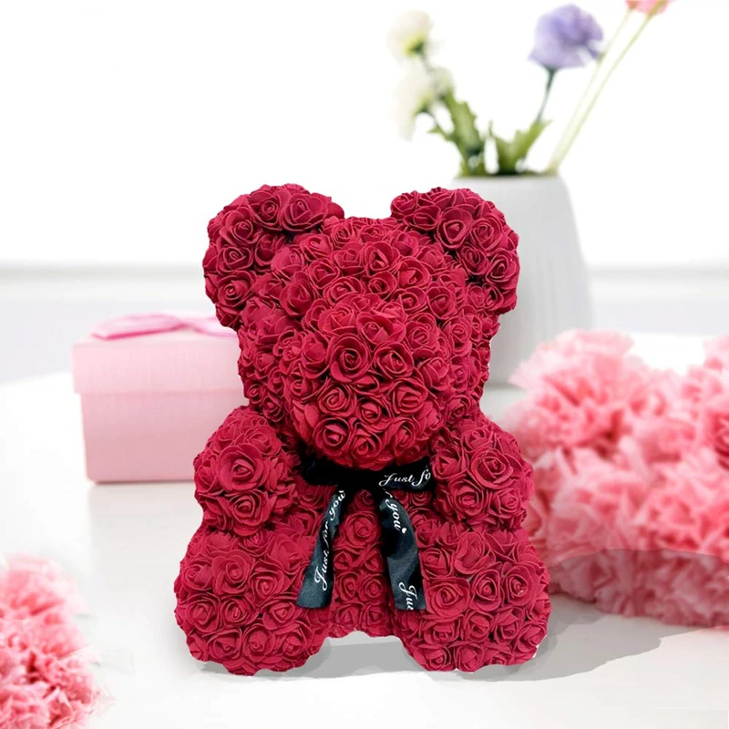Розовый медвежонок романтичный подарок на день Святого Валентина 25 см/40 см