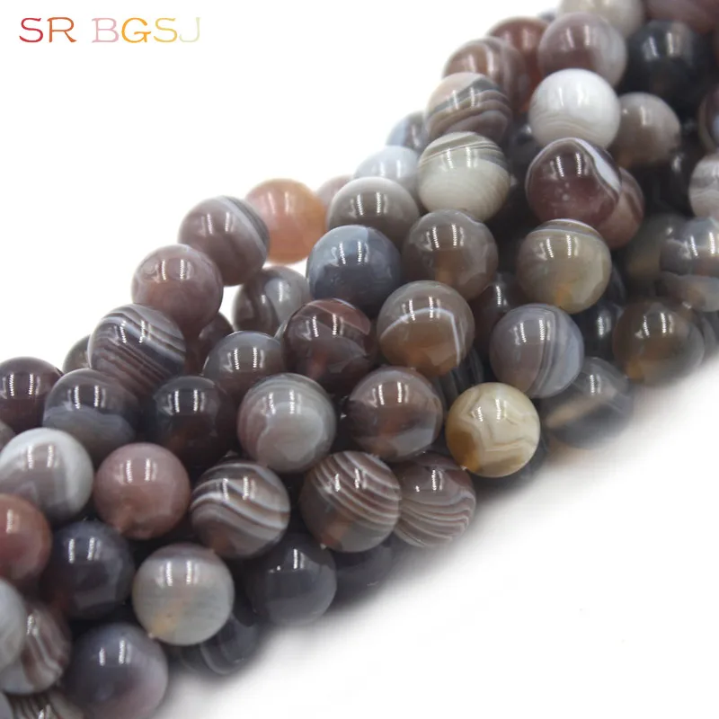 Free Shipping 6mm 8mm 10mm Wholesale Round Shape Botswana Agat Onyx Jewelry Making Loose Beads Strand 15&quot | Украшения и