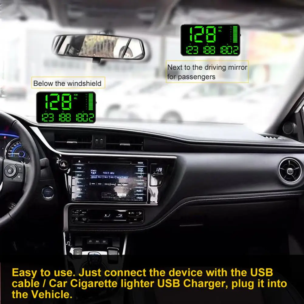 Цифровой GPS-измеритель скорости C80 C90 C60 C60S автомобильный HUD Дисплей км/ч миль/ч