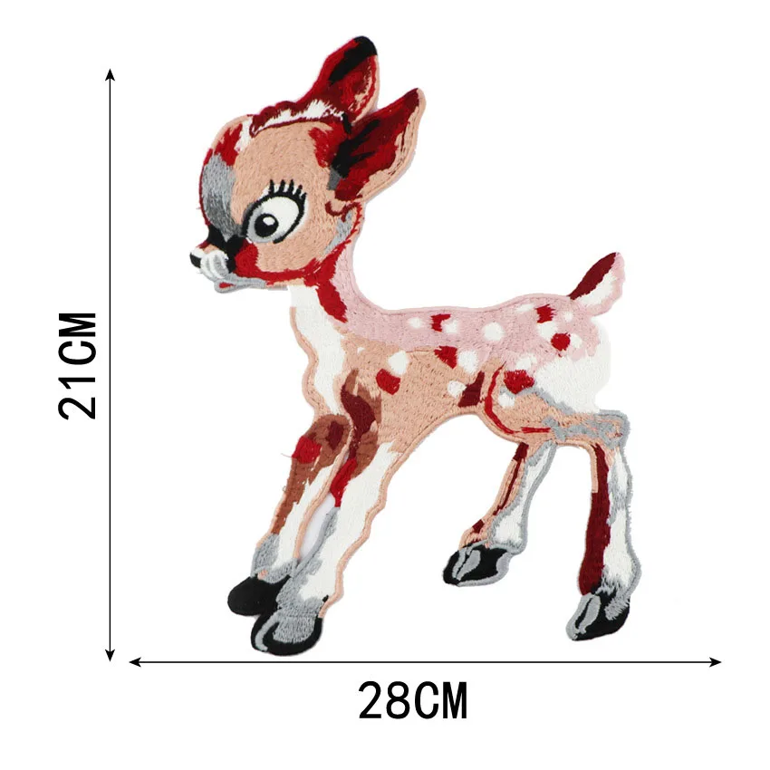 Cute Deer Embroidered DIY Sew On Cloth Patch Handmade Garment Crafts Decoration For Children |