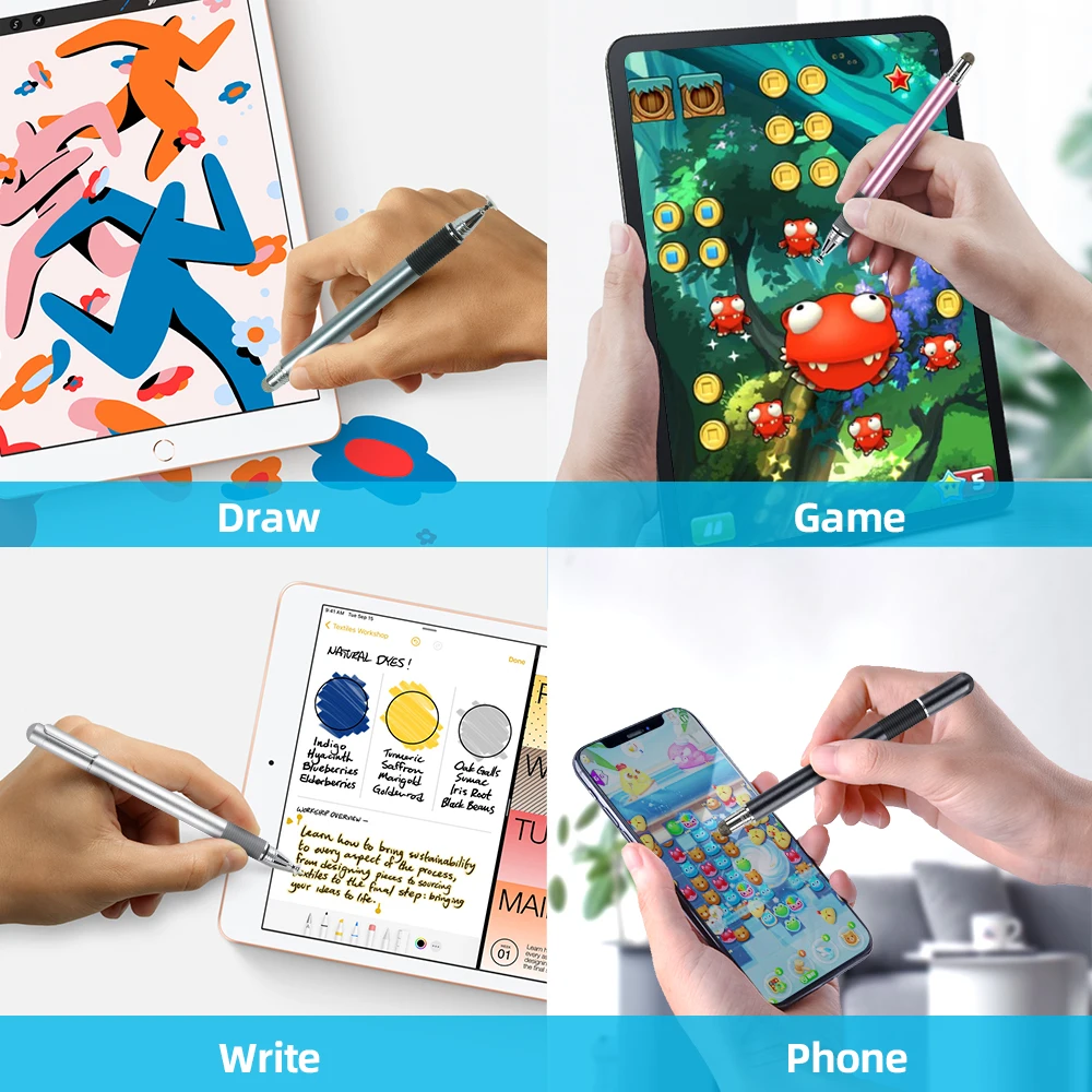 Универсальный 2 в 1 стилус ручка для рисования планшетные ручки емкостный Экран