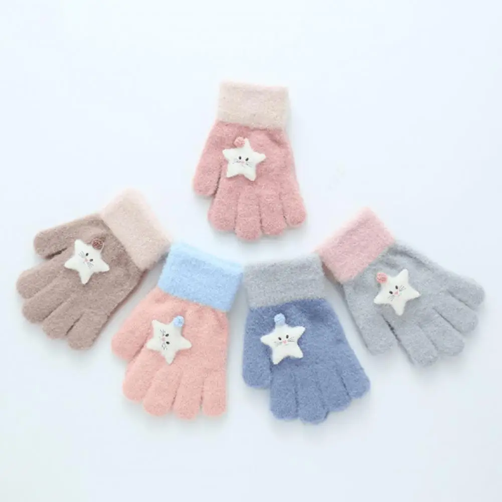 

1 пара, перчатки в рубчик для девочек