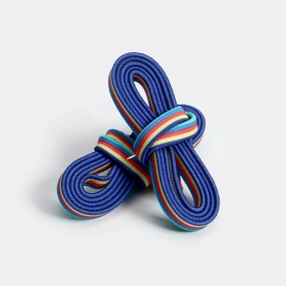 

1pair Polyester Shoe Lace Creative Men Women Shoelaces 120cm Rainbow Flat Elastic Shoelace Sport Laces