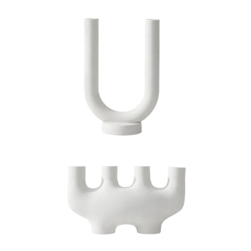 

2 шт. подсвечник керамический подсвечник минималистичный Подсвечник настольная подсвечник Тип D & B