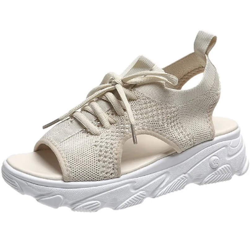 Женские босоножки на низком каблуке летние сандалии-гладиаторы с плоской