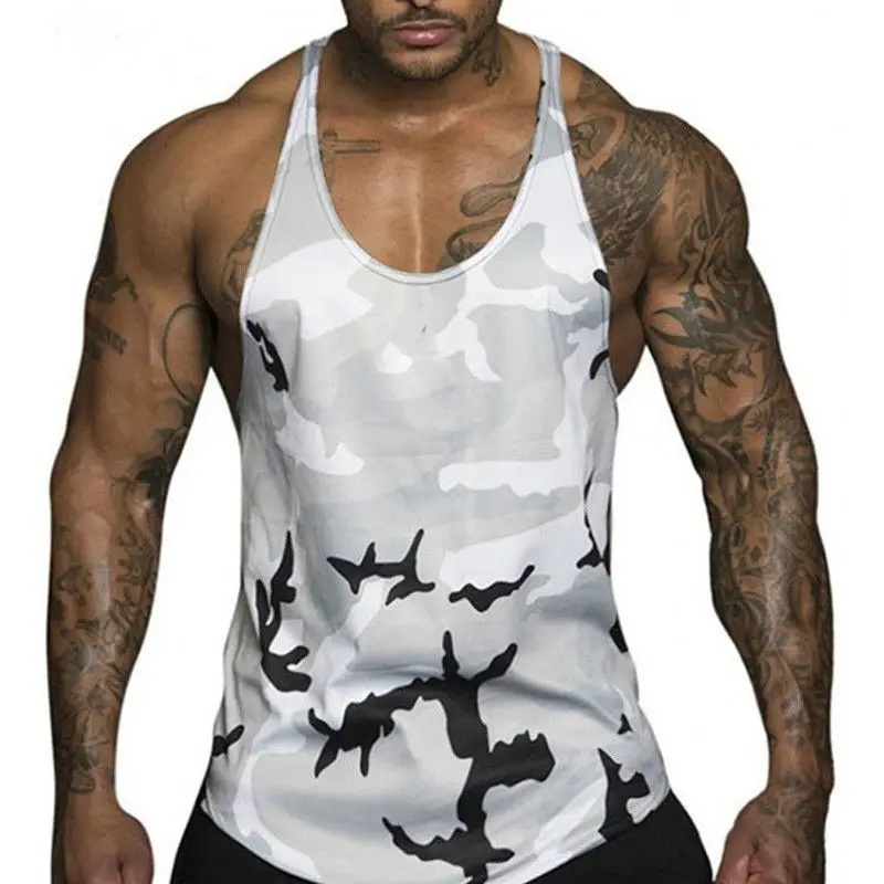 

2020 Summer Tank Tops Gym Men Sport Tops Quick Drying Running Training Fitness Tops Sleeveless Shirt