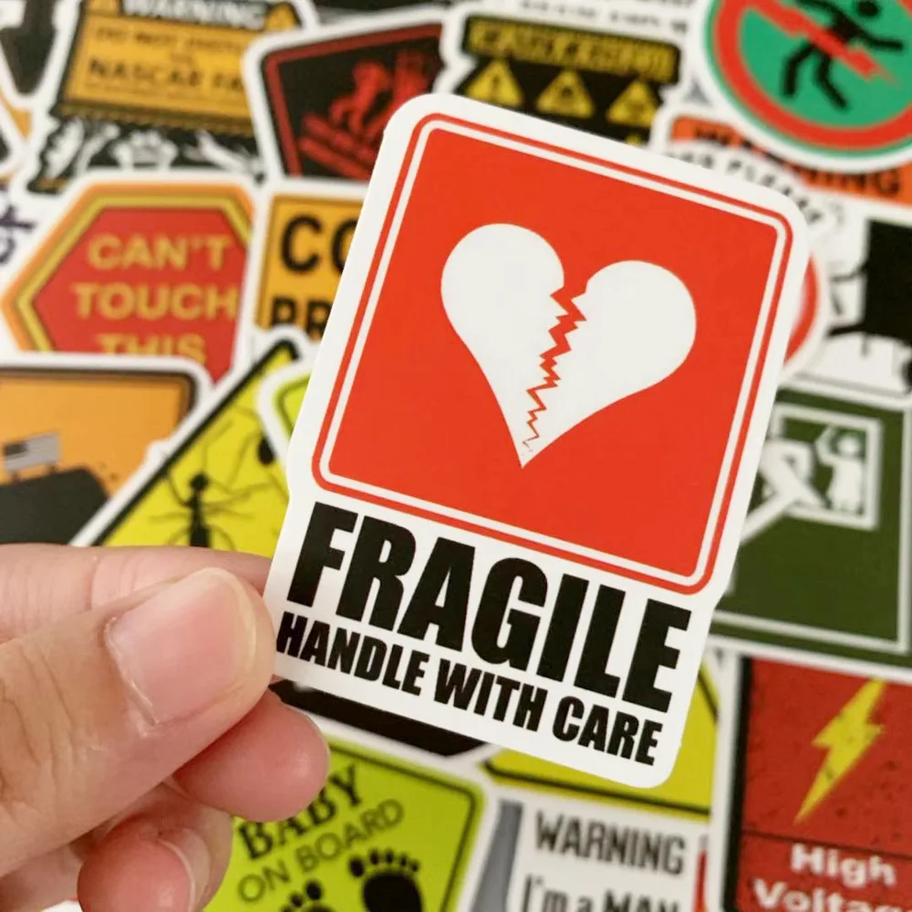 Наклейки на заказ 50 шт./лот наклейки кавайные школьные предупреждающие знаки