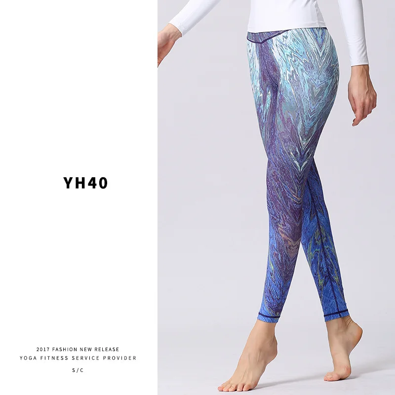 

Women Quick Dry Sport Fitness Leggins Geometric Printed Sports Pants Yoga Pants Leggings Slim Tights Trousers For Women