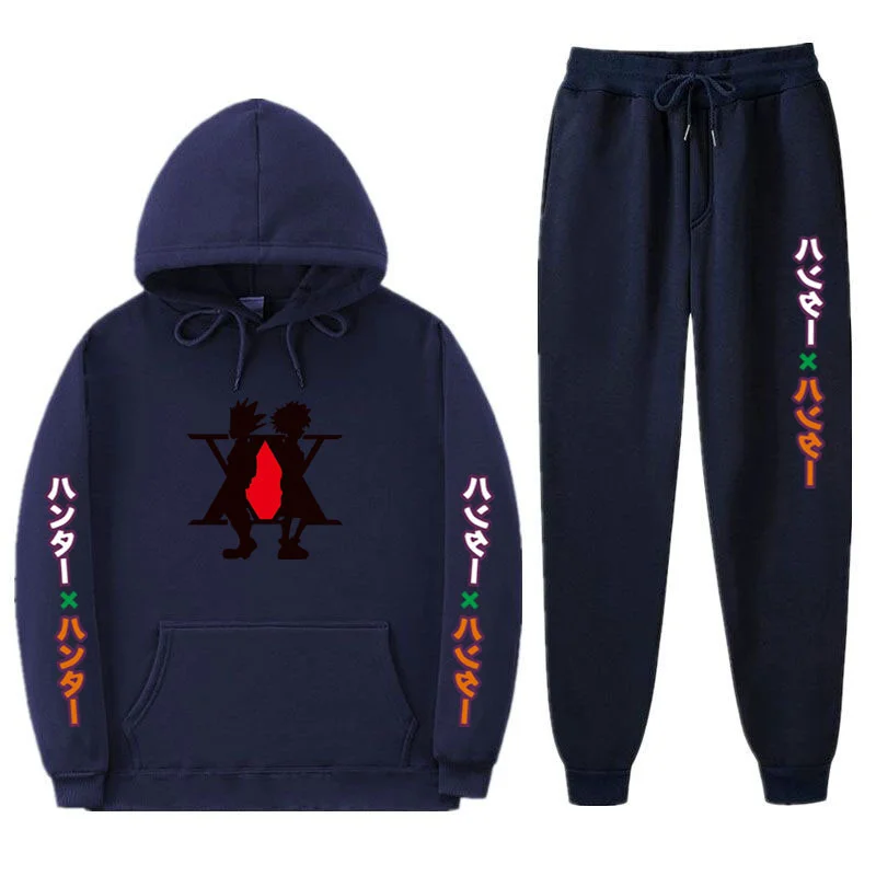

Streetwear Pullover TracksuitsAnime Hoodie Hunter X Hunter Killua Zoldyck 2 Piece Set Hoodies Women Men Harajuku Sweatshirt