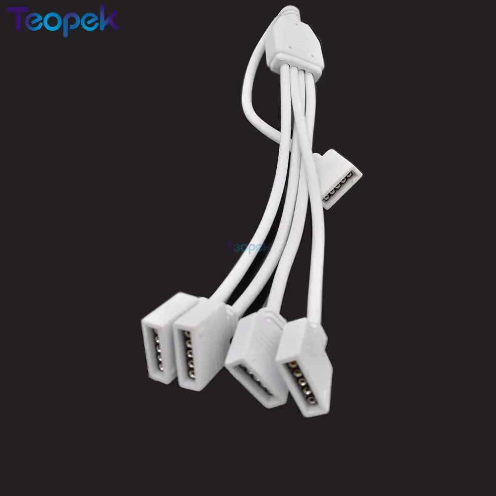 Светодиодный разветвитель разъем от 1 до 2 3 4 Женский Удлинительный кабель