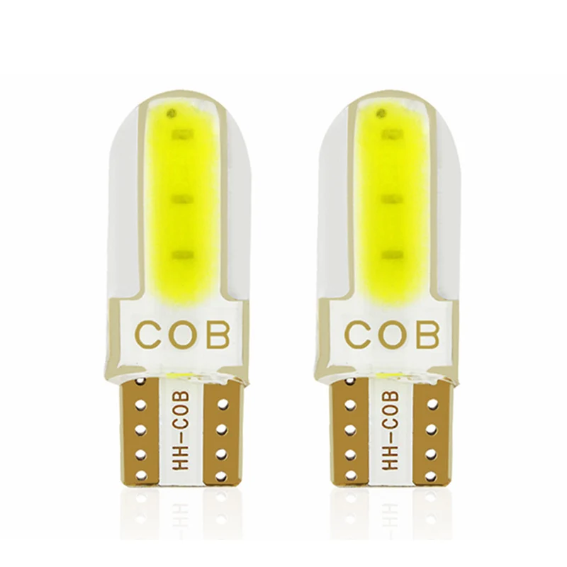 10 шт. силиконовый светодиодный COB W5W T10 194 8SMD клиновидный зазор автоматическая