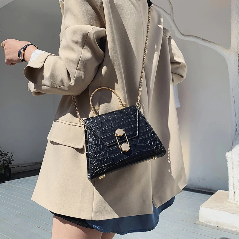 

Stone Pattern PU Leather Crossbody Bags For Women 2021 Fashion Brand Designer Ladies Small Shoulder Bag Luxury Handbags Purses