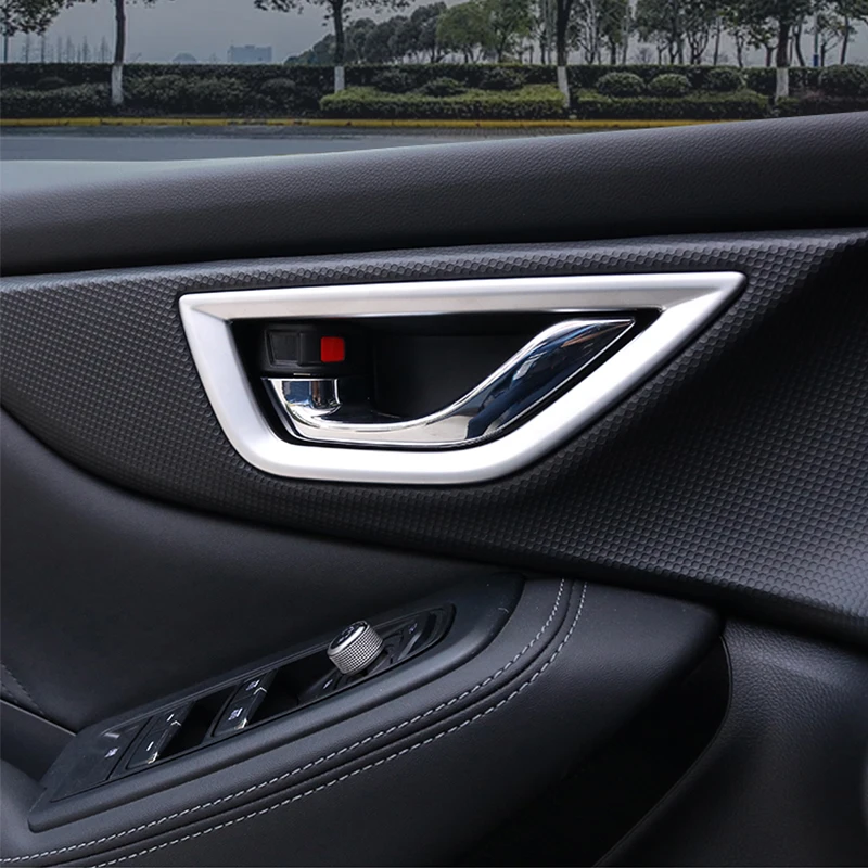 

4 Pcs Car Inner Door Handle Panel Frame Sequins Decor Styling For Subaru Forester SK 2019-2021 Car Decoration Accessories