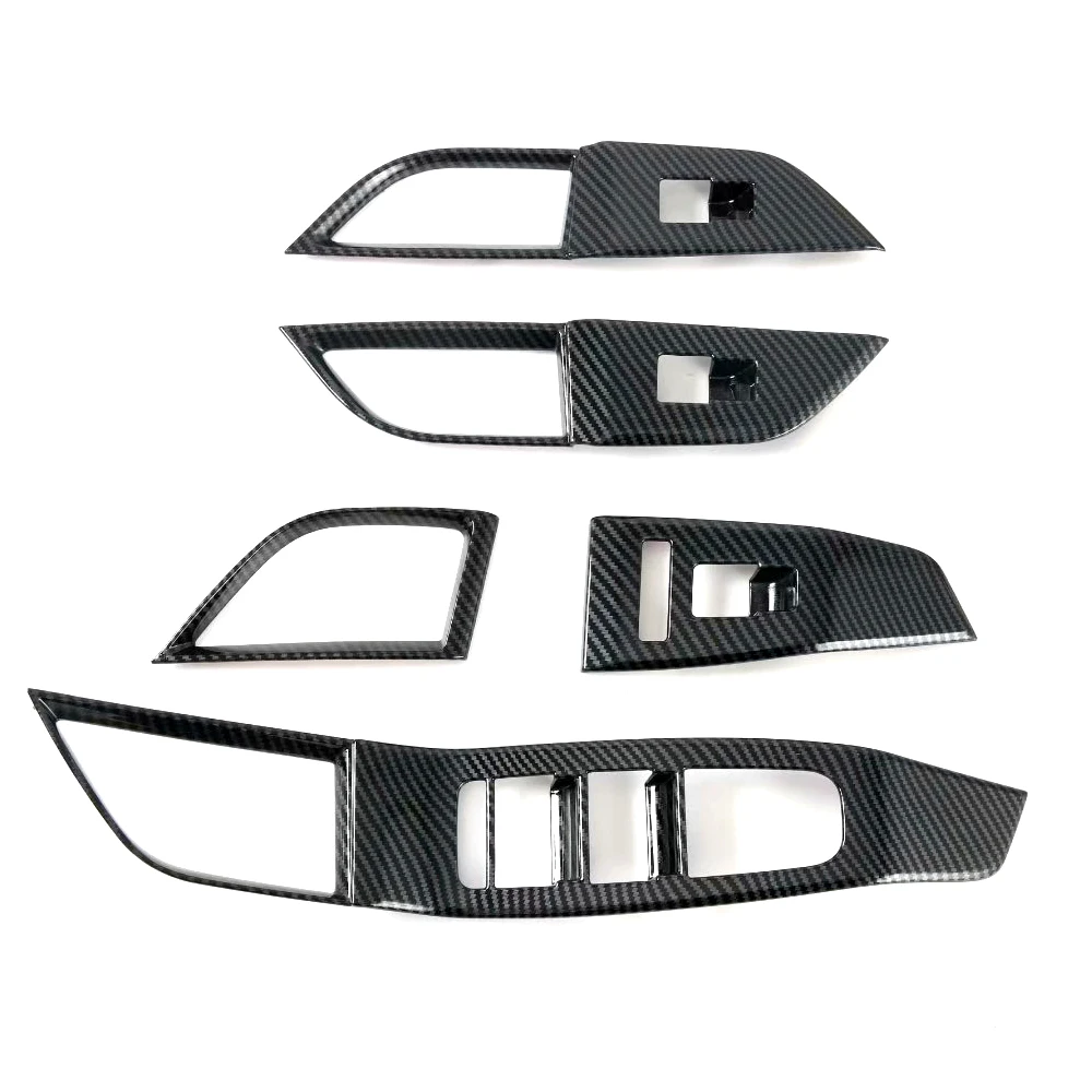 

Fit for Nissan X Trail T33 2021 Car Accessories Carbon Door Armrest Window Lift Switch Cover Trim 4pcs Interior Moulding LHD
