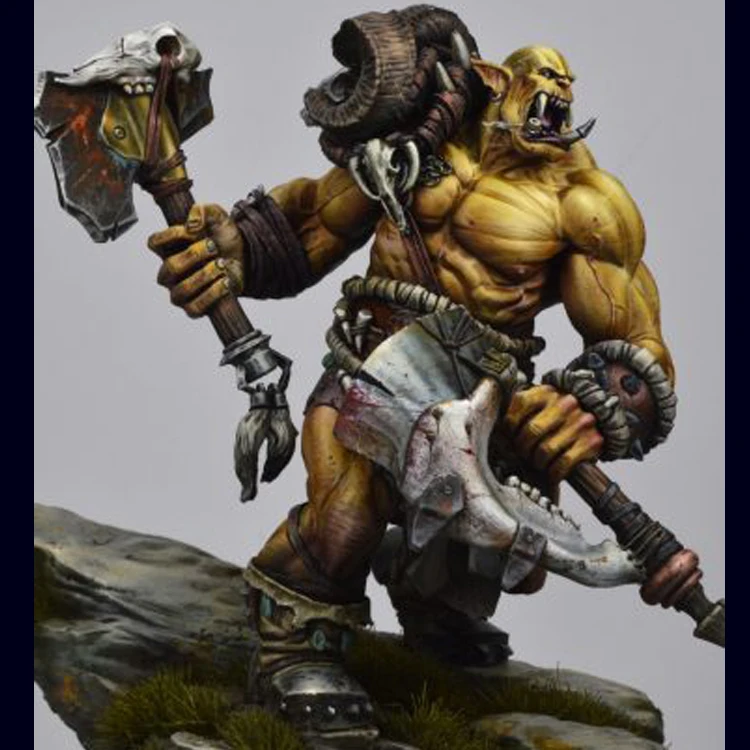 RD 1/24 весы Монстр модельная фигурка из смолы игрушки Therianthropy Воин/Orc сборка