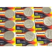 50pcslot panasonic cr3032 cr 3032 dl3032 ecr3032 3v lithium battery button coin batteries cell for car key remote control alarm
