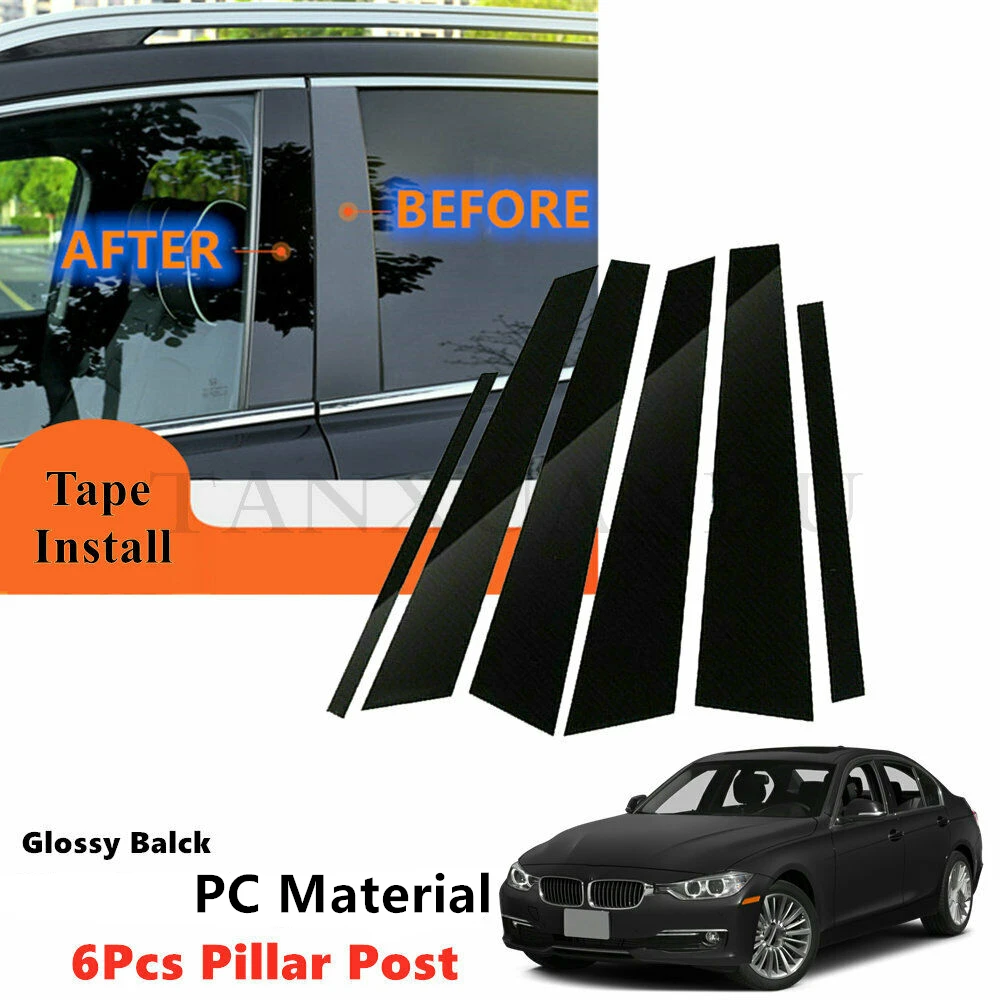 

Наклейка Обложка ПК 6 шт. в комплекте подходит для BMW 3 серии F30 12-18 320i 328i 330i 335i седан боковое окно дверь столб отделка пианино черный