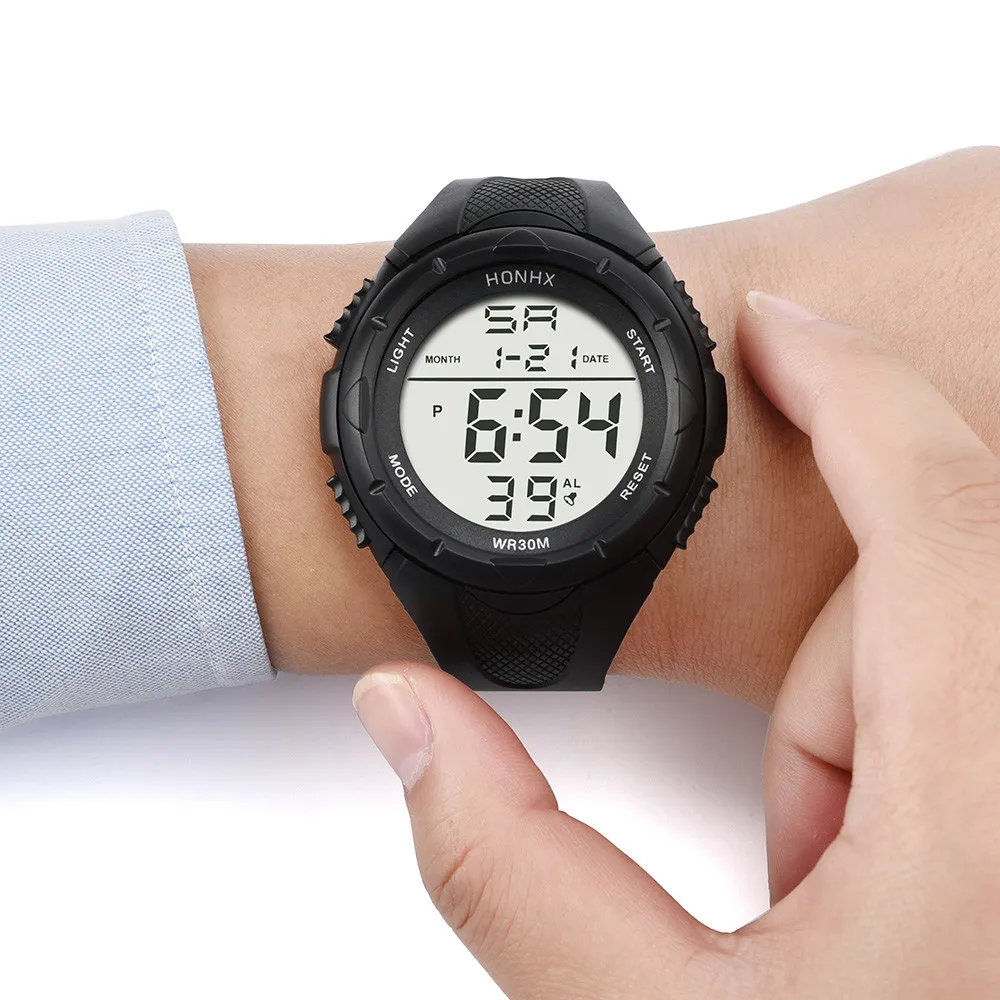 

Fashion Men's Led Digital Wristwatches Simple Alarm Sport Watch Silicone Band Military Quartz Wristwatch Relógio Masculino